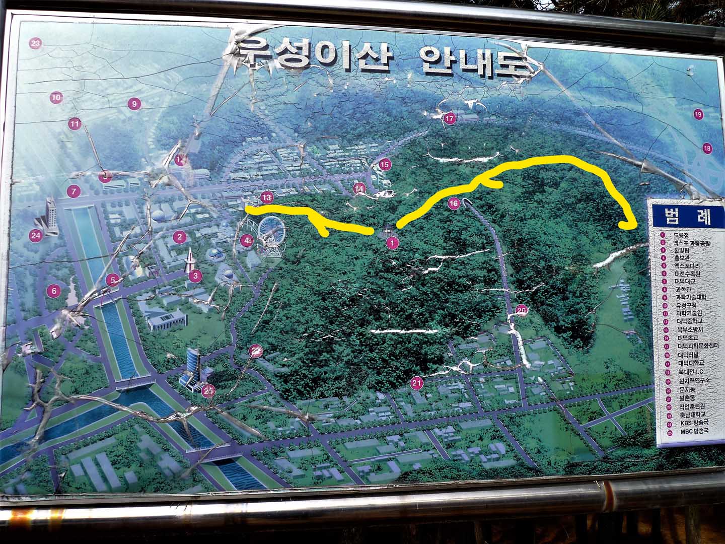 map of OuSeongEeSan